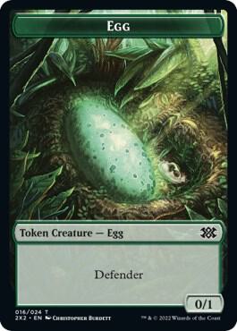 Egg Phyrexian Golem Double Sided Token 16 // 21 (Double Masters 2022)  - Foil | Good Games Modbury