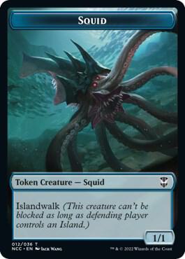 Squid Treasure 013 Double Sided Token 12 // 13 (Commander: Streets of New Capenna)  | Good Games Modbury