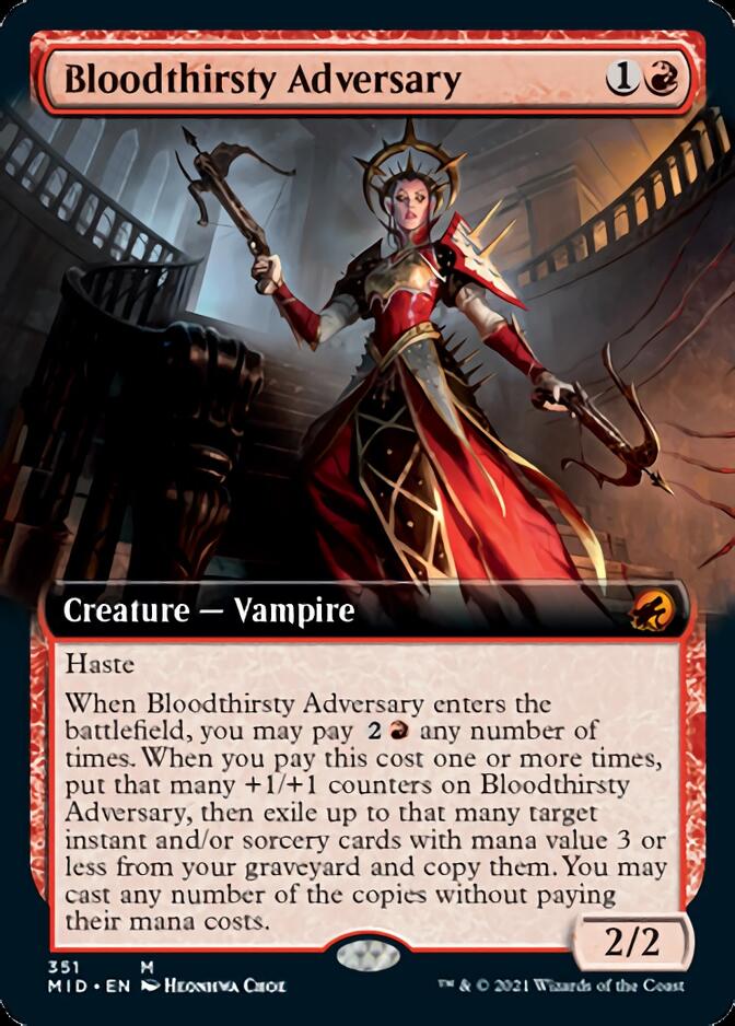 Bloodthirsty Adversary (Extended Art) [Innistrad: Midnight Hunt] | Good Games Modbury