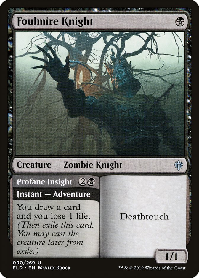 Foulmire Knight // Profane Insight [Throne of Eldraine] | Good Games Modbury