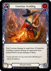 Emeritus Scolding (Yellow) [EVR126] (Everfest)  1st Edition Rainbow Foil | Good Games Modbury