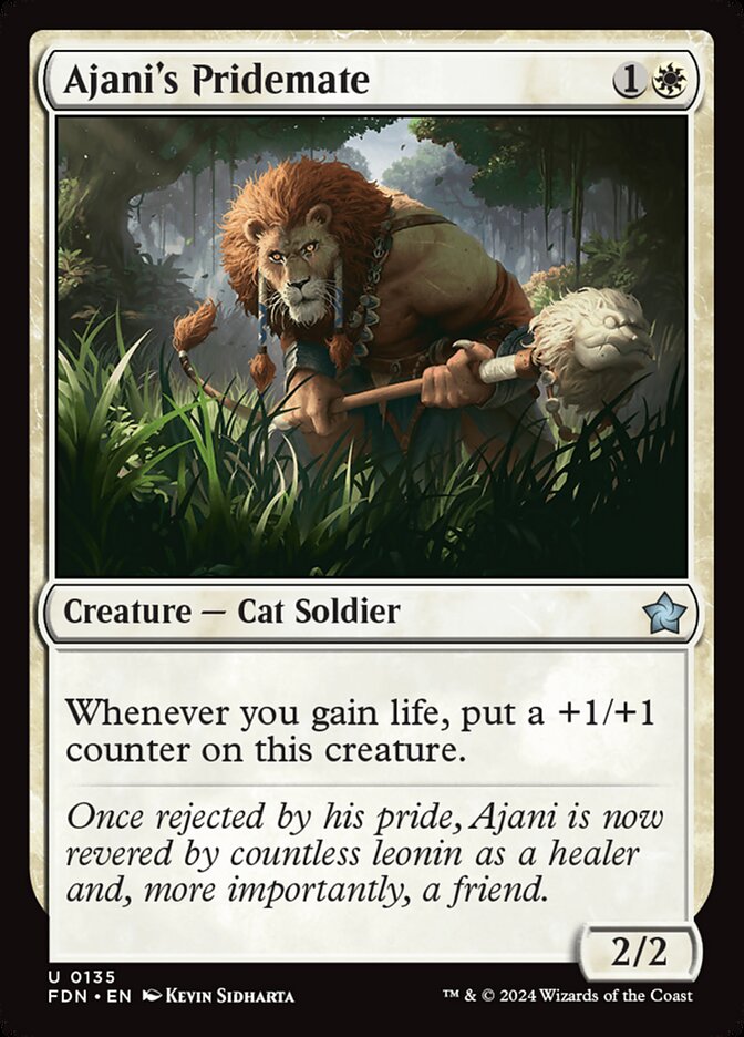 Ajani's Pridemate 135 (Foundations)  - Foil | Good Games Modbury