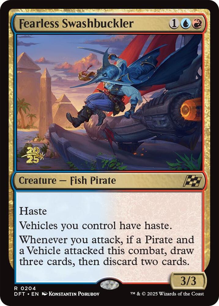 Fearless Swashbuckler 204s/160 (Prerelease Cards)  - Foil | Good Games Modbury