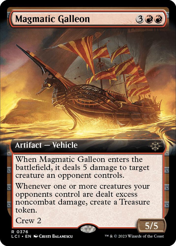 Magmatic Galleon 376/291 (The Lost Caverns of Ixalan)  - Extended Art Foil | Good Games Modbury