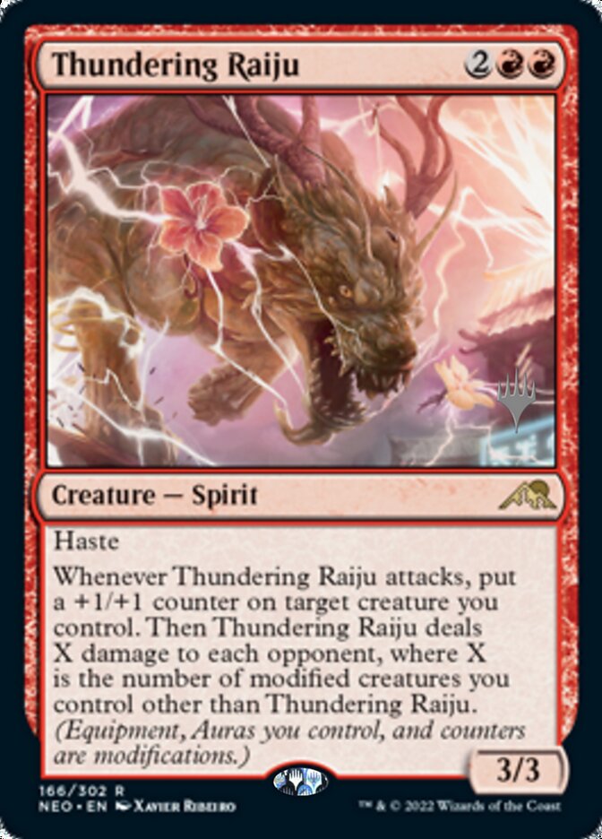 Thundering Raiju (Promo Pack) [Kamigawa: Neon Dynasty Promos] | Good Games Modbury