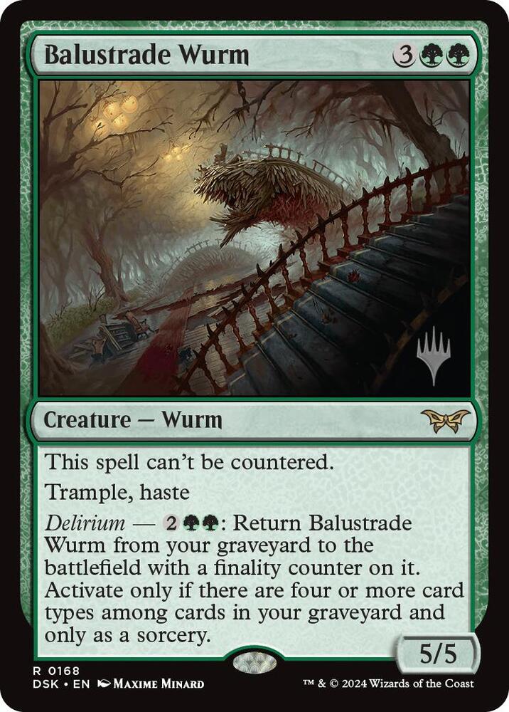 Balustrade Wurm 168 (Promo Pack: Duskmourn: House of Horror)  - Foil | Good Games Modbury