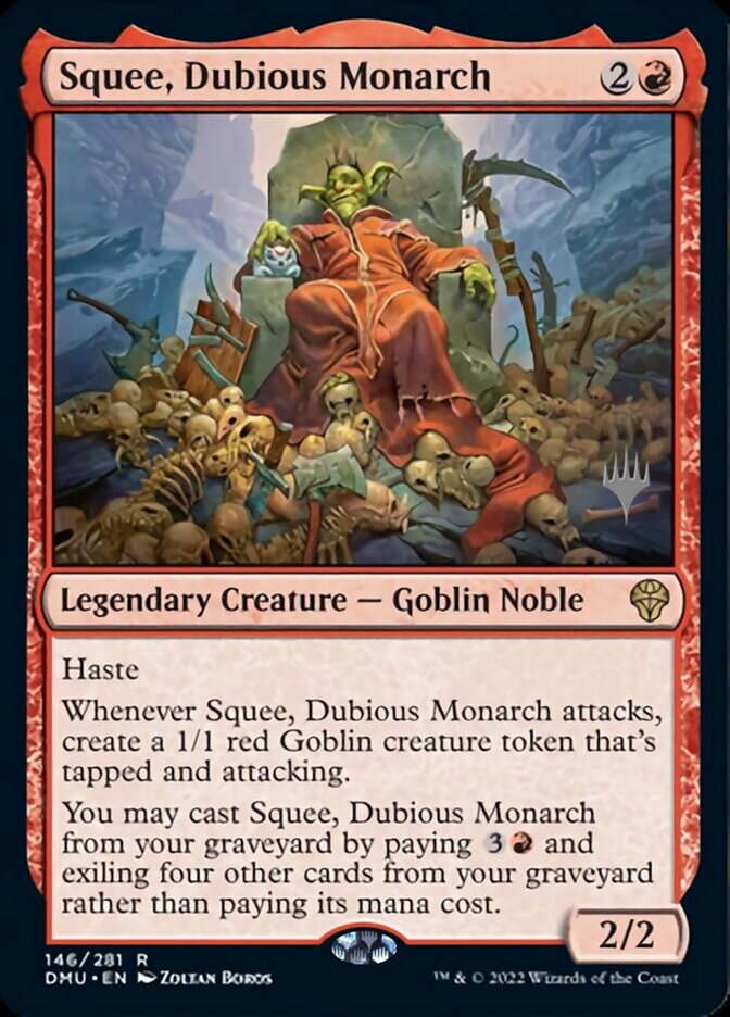 Squee, Dubious Monarch (Promo Pack) [Dominaria United Promos] | Good Games Modbury