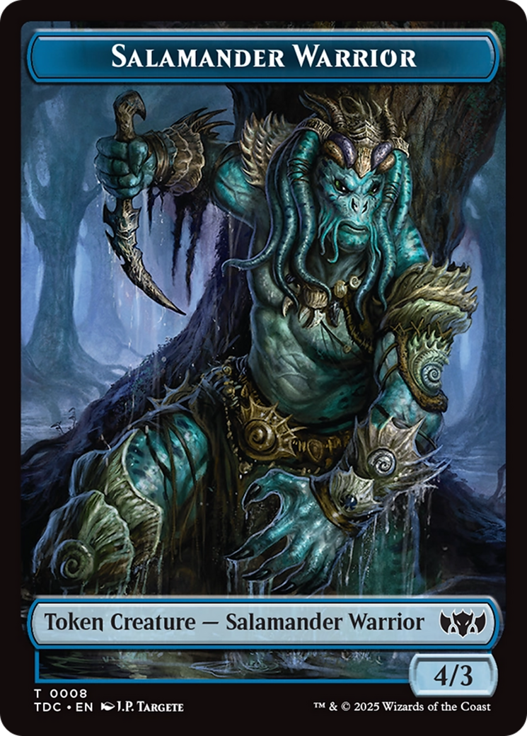 Salamander Warrior // Zombie Druid Double-Sided Token [Tarkir: Dragonstorm Commander Tokens] | Good Games Modbury