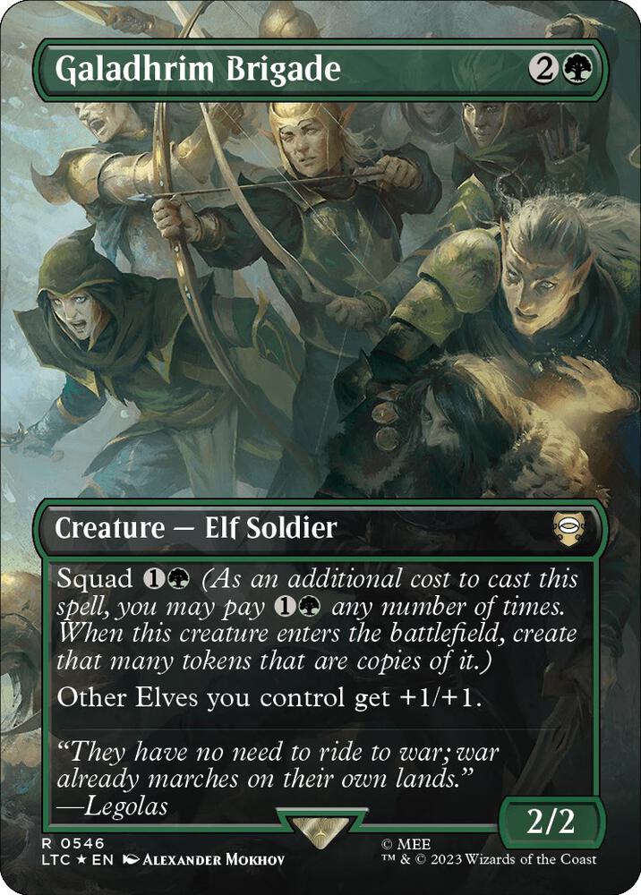 Galadhrim Brigade 546/347 (Commander: The Lord of the Rings: Tales of Middle-earth)  - Borderless Surge Foil | Good Games Modbury