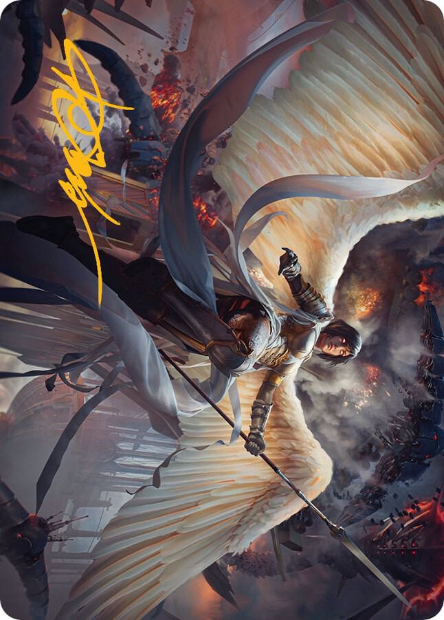Serra Faithkeeper Art Card Gold Stamped Signature 7 (Art Series: March of the Machine)  | Good Games Modbury