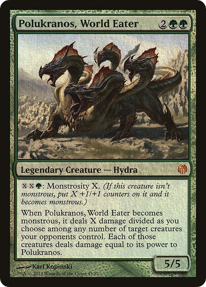 Polukranos World Eater 43/81 (Duel Decks: Heroes vs. Monsters)  - Foil | Good Games Modbury