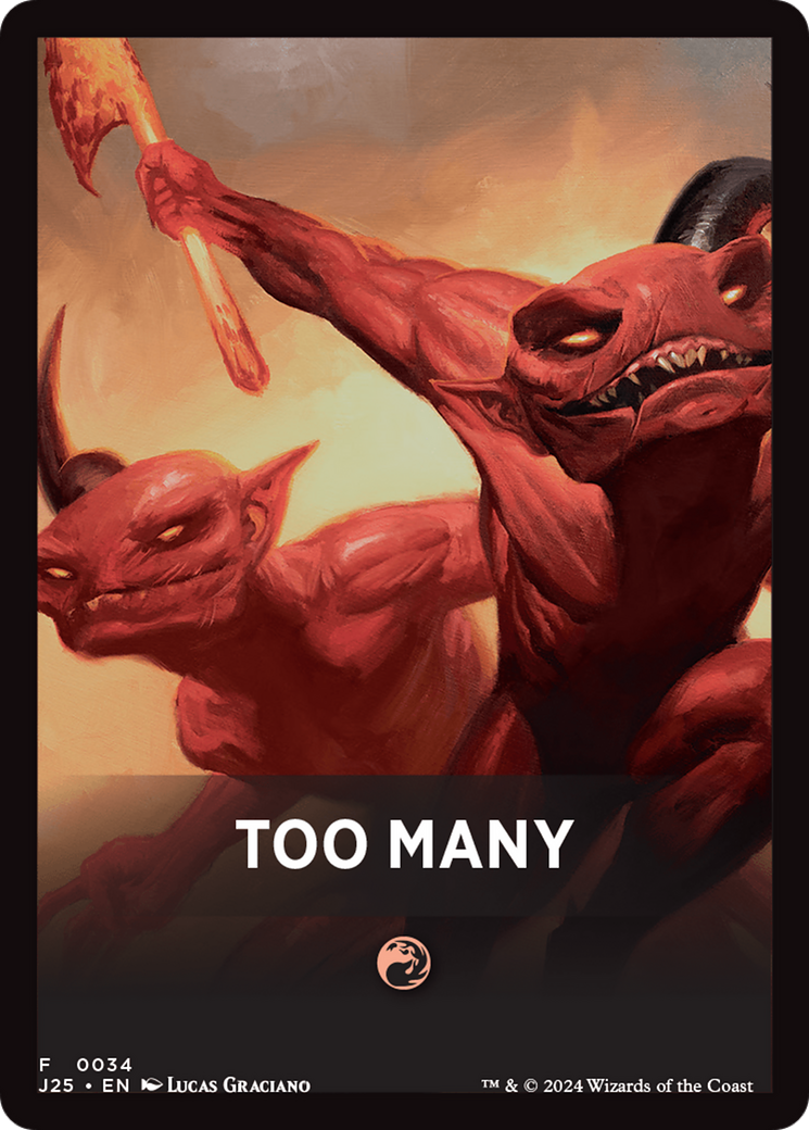 Too Many Theme Card [Foundations Jumpstart Front Cards] | Good Games Modbury