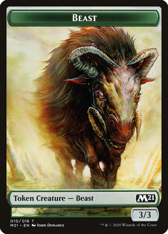 Beast Token [Core Set 2021 Tokens] | Good Games Modbury