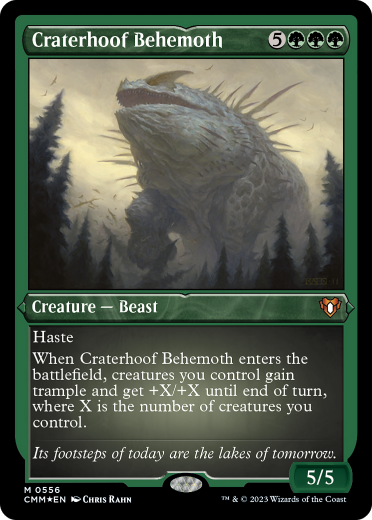 Craterhoof Behemoth (Foil Etched) [Commander Masters] | Good Games Modbury