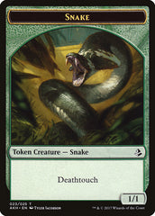 Aven Initiate // Snake Double-Sided Token [Amonkhet Tokens] | Good Games Modbury