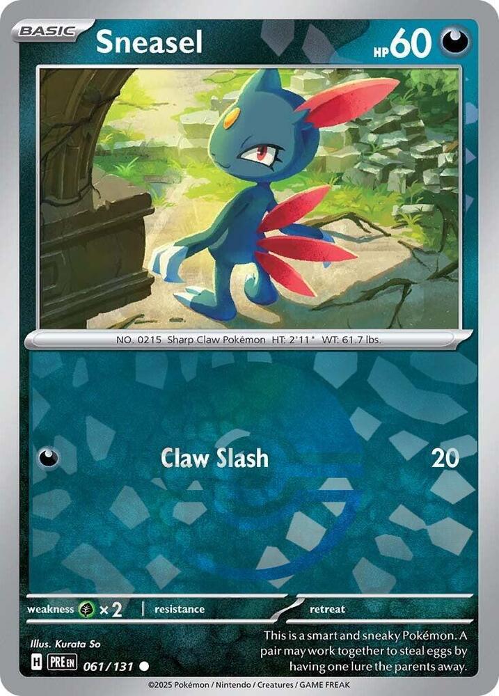 Sneasel (061/131) (Poke Ball Pattern) [Scarlet & Violet: Prismatic Evolutions] | Good Games Modbury