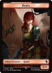 Soldier // Rebel Double-Sided Token (Surge Foil) [FINAL FANTASY Commander Tokens] | Good Games Modbury