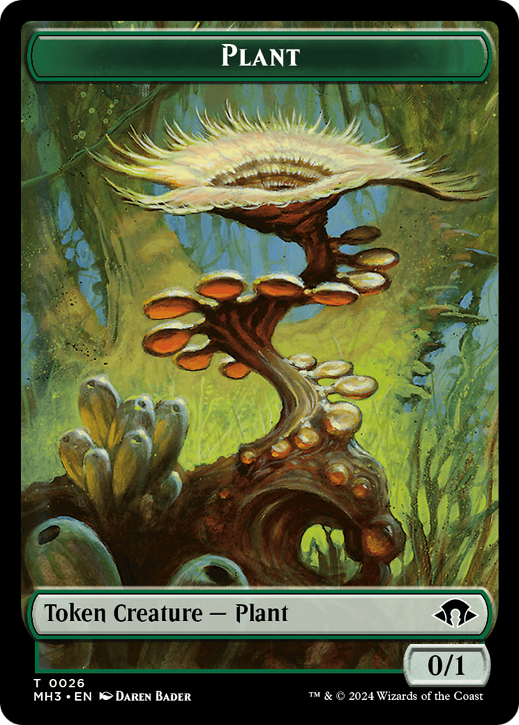 Zombie // Plant Double-Sided Token [Modern Horizons 3 Tokens] | Good Games Modbury