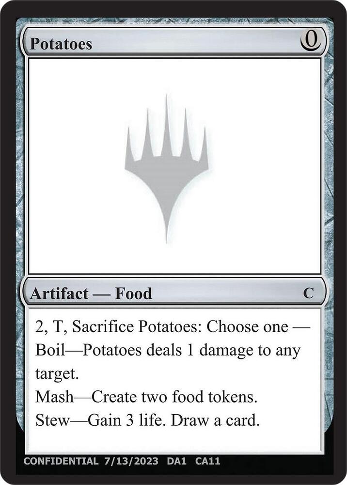 Potatoes CAa/477 (Un-Known Event Playtest Cards)  | Good Games Modbury