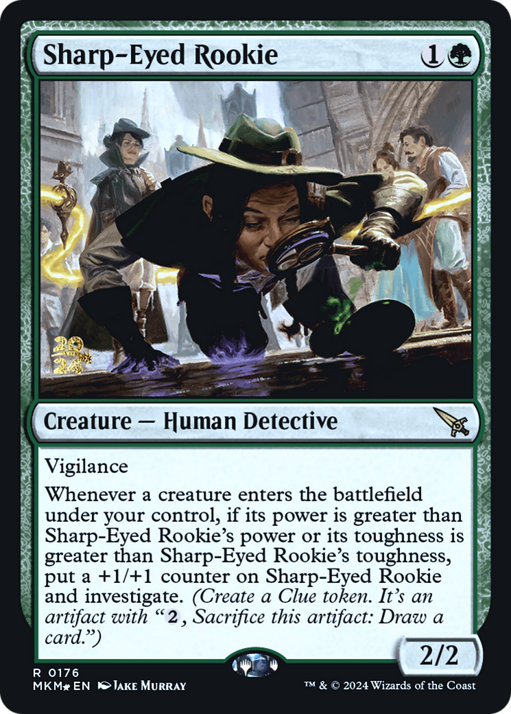 Sharp-Eyed Rookie [Murders at Karlov Manor Prerelease Promos] | Good Games Modbury