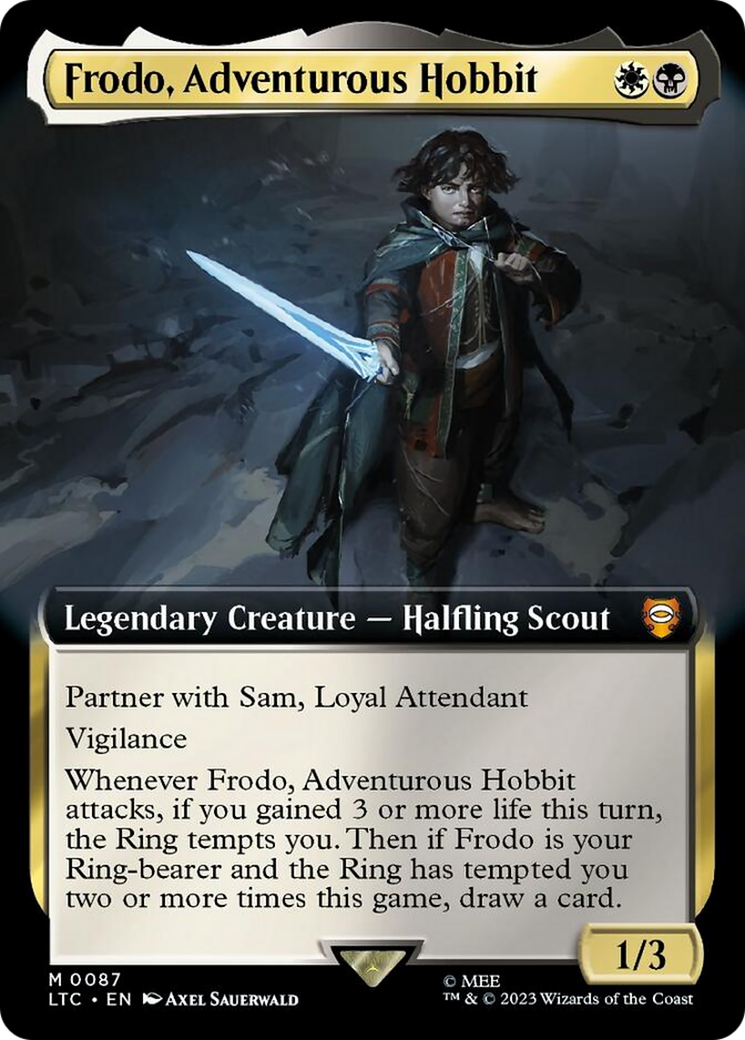 Frodo, Adventurous Hobbit (Extended Art) [The Lord of the Rings: Tales of Middle-Earth Commander] | Good Games Modbury
