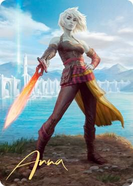 Nahiri Heir of the Ancients Art Card 3 81 Gold Stamped Signature 3 (Art Series: Zendikar Rising)  | Good Games Modbury
