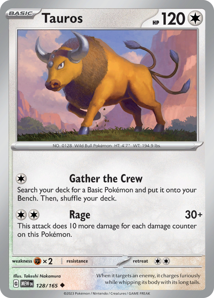 Tauros (128/165) [Scarlet & Violet: 151] | Good Games Modbury