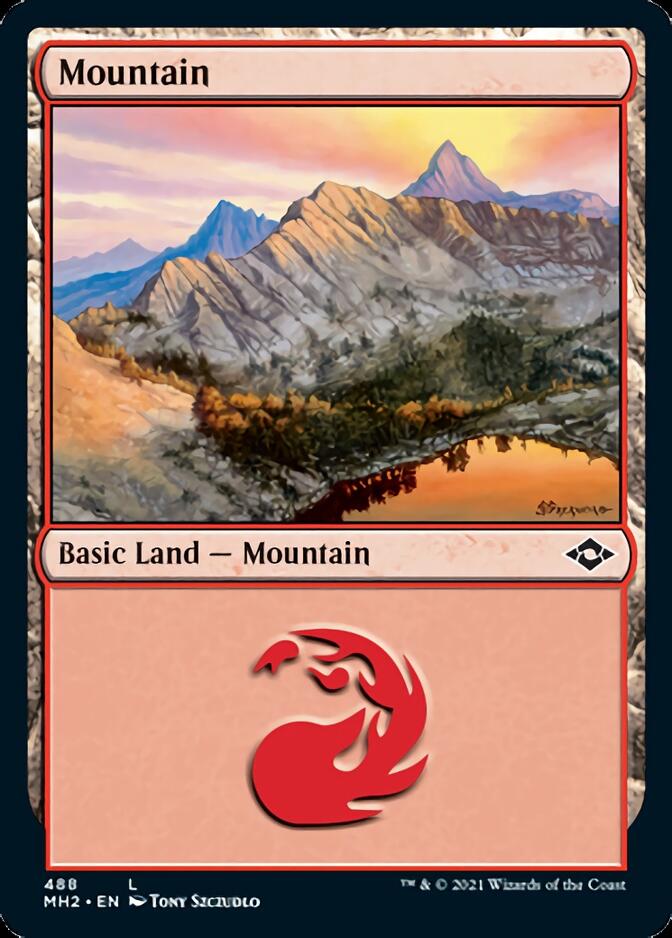 Mountain (488) (Foil Etched) [Modern Horizons 2] | Good Games Modbury