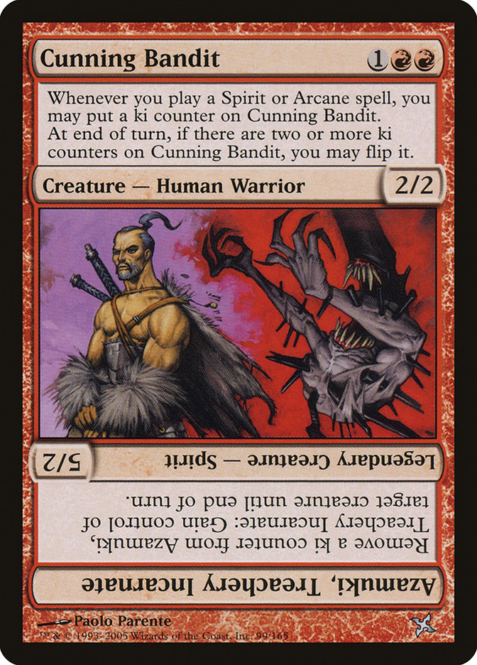 Cunning Bandit // Azamuki, Treachery Incarnate [Betrayers of Kamigawa] | Good Games Modbury