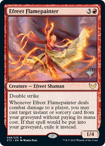 Efreet Flamepainter (Promo Pack) [Strixhaven: School of Mages Promos] | Good Games Modbury