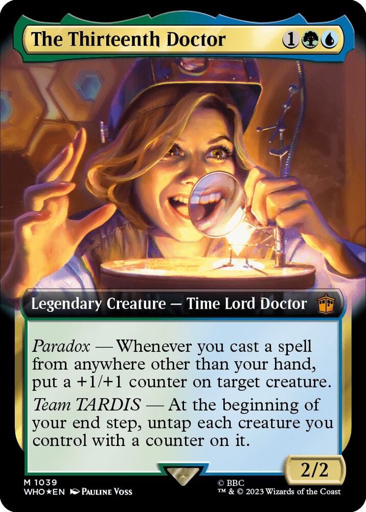The Thirteenth Doctor 1039/331 (Universes Beyond: Doctor Who)  - Extended Art Surge Foil | Good Games Modbury