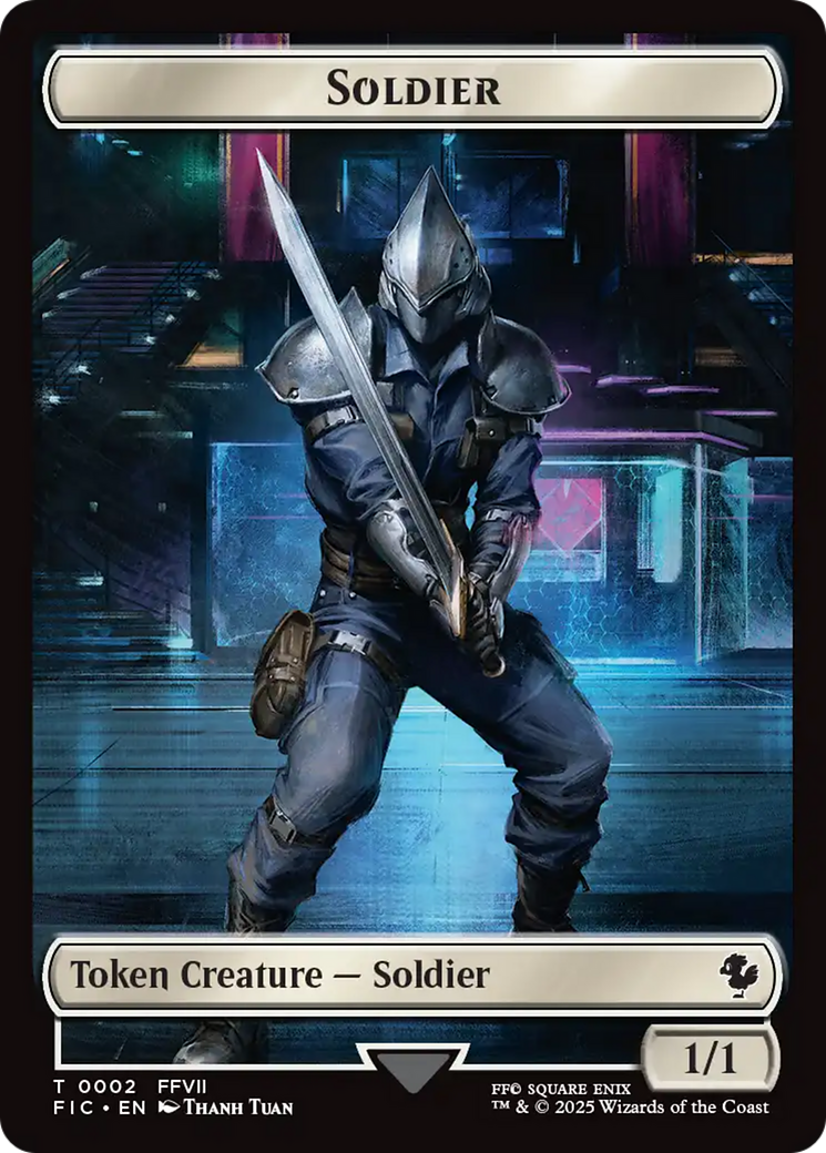Soldier // Rebel Double-Sided Token [FINAL FANTASY Commander Tokens] | Good Games Modbury