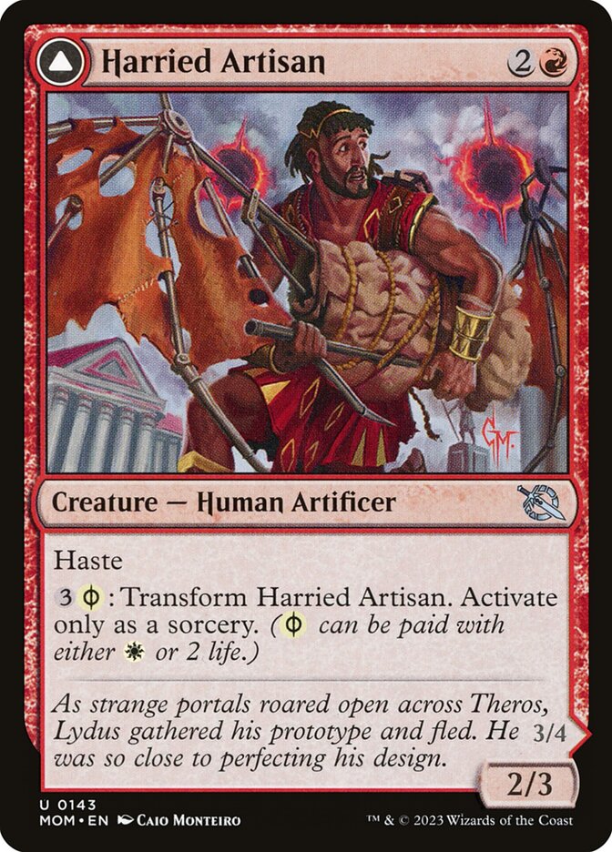 Harried Artisan // Phyrexian Skyflayer 143/291 (March of the Machine)  | Good Games Modbury
