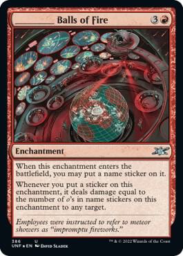 _____ Balls of Fire Galaxy Foil 386/244 (Unfinity)  - Foil | Good Games Modbury