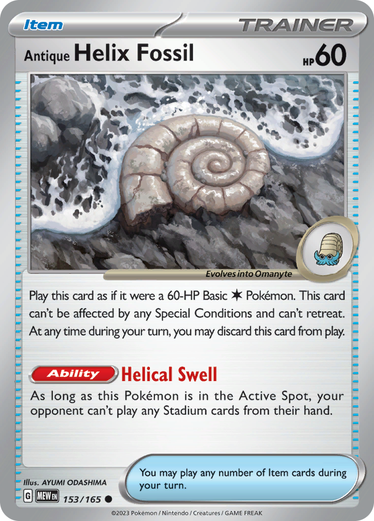 Antique Helix Fossil (153/165) [Scarlet & Violet: 151] | Good Games Modbury