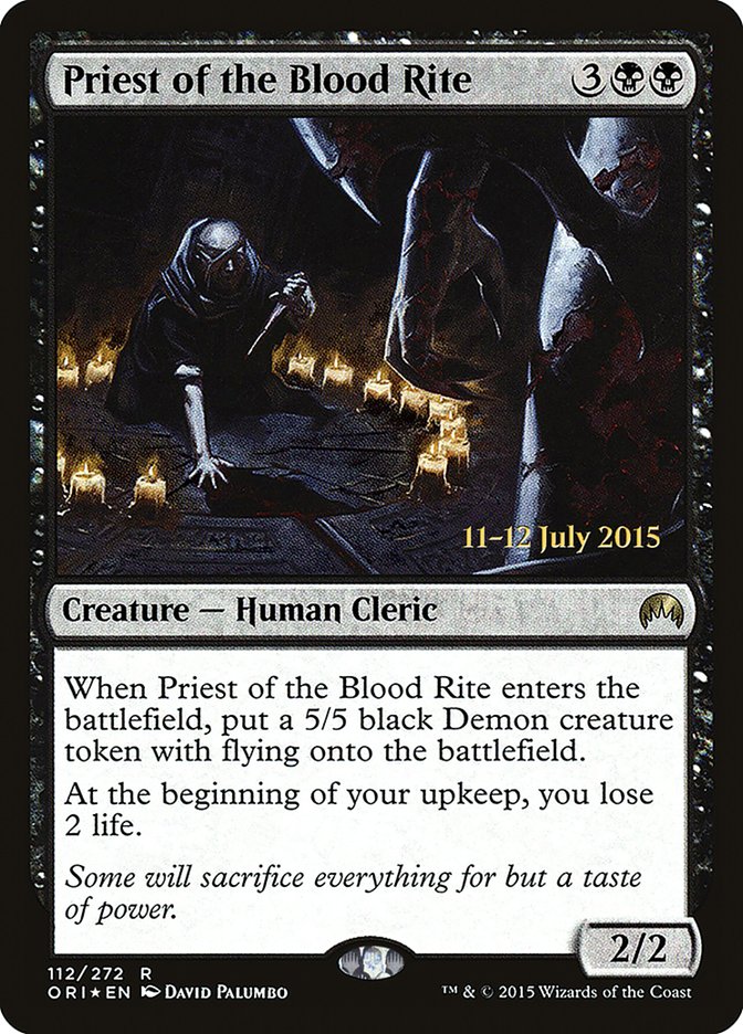 Priest of the Blood Rite [Magic Origins Prerelease Promos] | Good Games Modbury