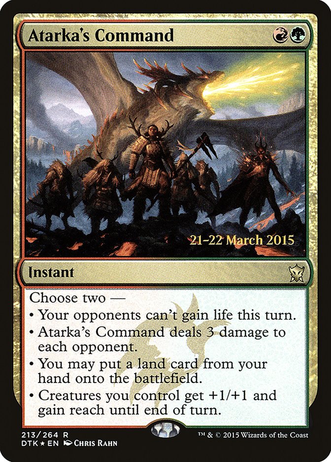 Atarka's Command [Dragons of Tarkir Prerelease Promos] | Good Games Modbury