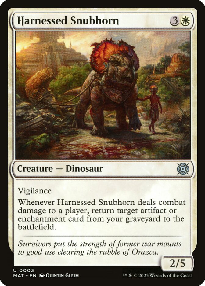 Harnessed Snubhorn 3/50 (March of the Machine: The Aftermath)  - Foil | Good Games Modbury
