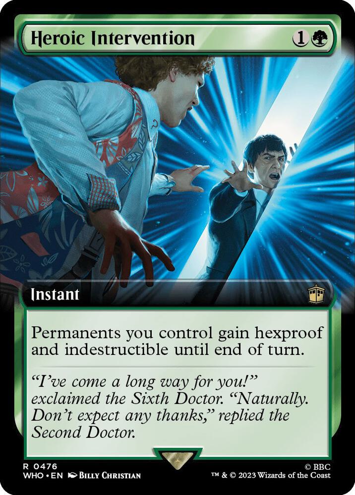 Heroic Intervention 476 (Universes Beyond: Doctor Who)  - Extended Art Foil | Good Games Modbury