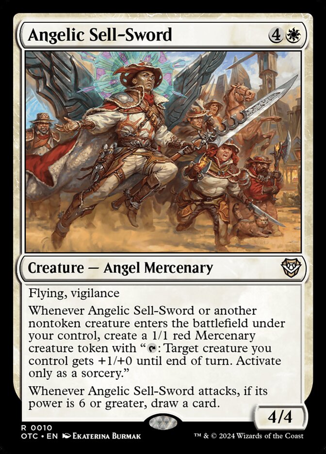 Angelic Sell-Sword 10/342 (Commander: Outlaws of Thunder Junction)  | Good Games Modbury