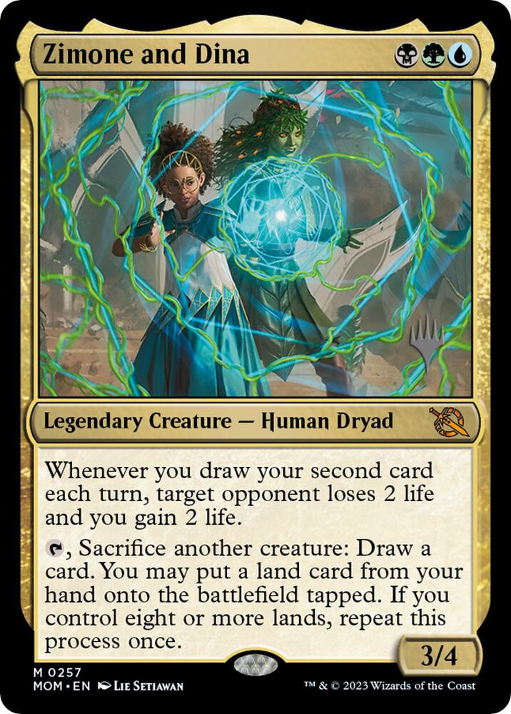Zimone and Dina 257p/162 (Promo Pack: March of the Machine)  - Foil | Good Games Modbury
