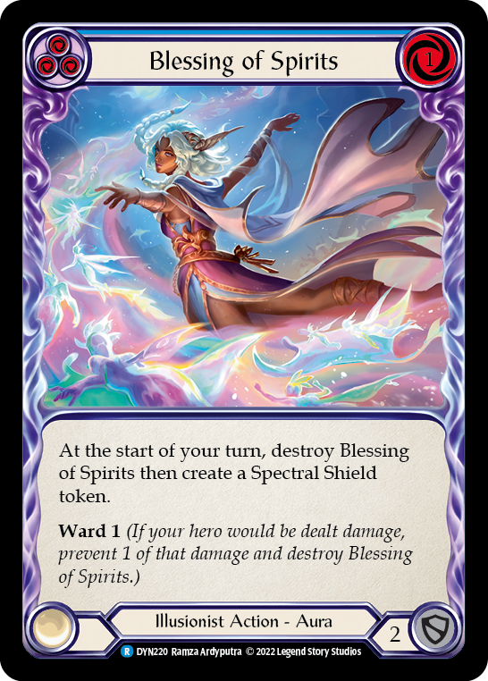 Blessing of Spirits (Blue) [DYN220] (Dynasty)  Rainbow Foil | Good Games Modbury
