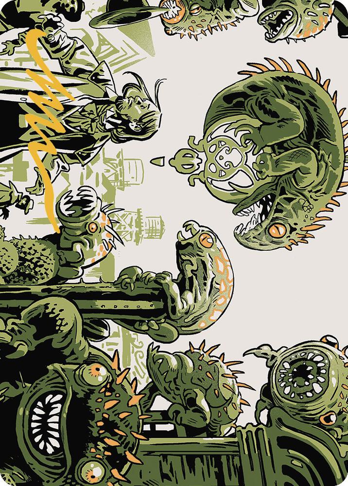 Pest Infestation Art Card Gold Stamped Signature 42 (Art Series: Outlaws of Thunder Junction)  | Good Games Modbury