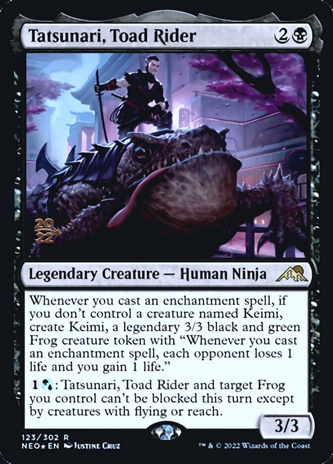 Tatsunari, Toad Rider [Kamigawa: Neon Dynasty Prerelease Promos] | Good Games Modbury