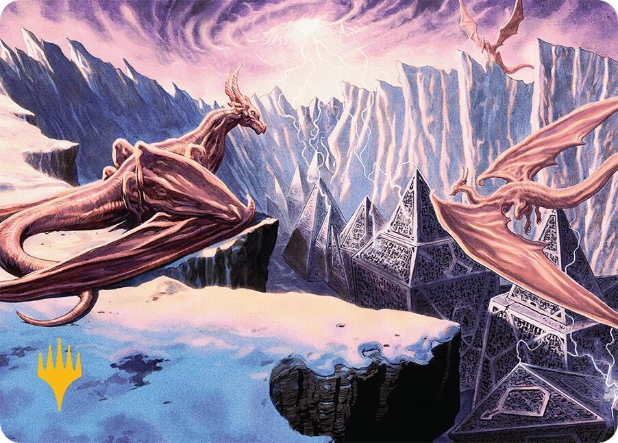 Maelstrom of the Spirit Dragon 42 54 Gold Stamped Planeswalker Symbol 42 (Art Series: Tarkir: Dragonstorm)  | Good Games Modbury