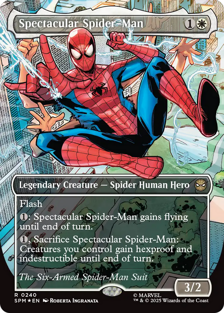 Spectacular Spider-Man (0240) (Borderless) (Textured Foil) [Marvel's Spider-Man] | Good Games Modbury