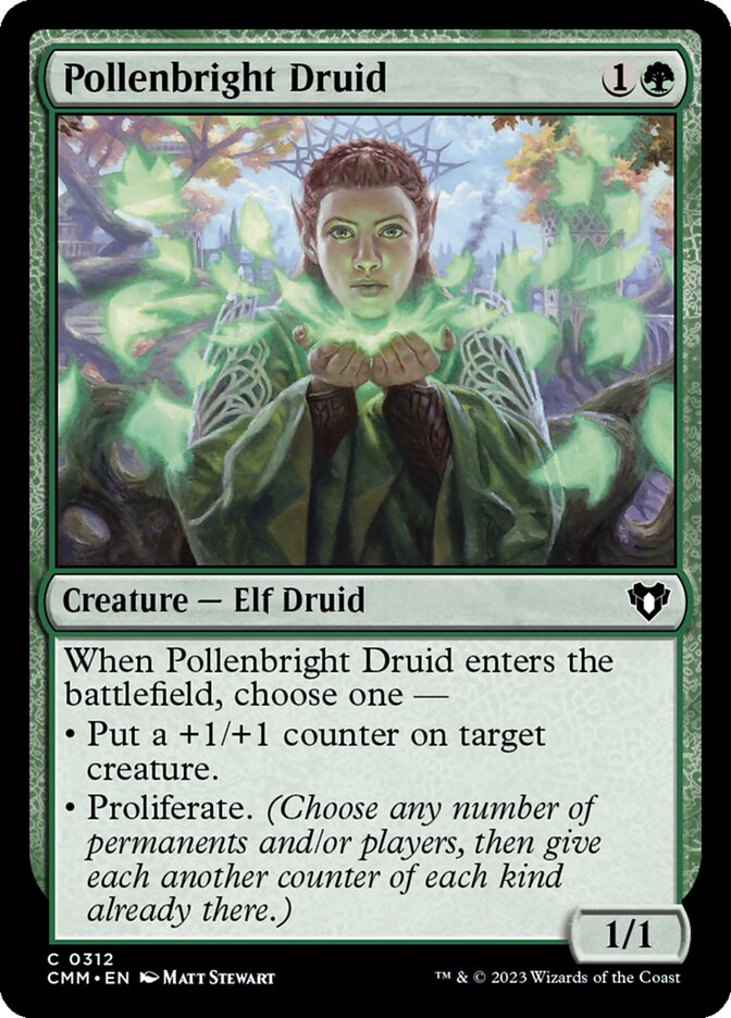 Pollenbright Druid 312/451 (Commander Masters)  - Foil | Good Games Modbury
