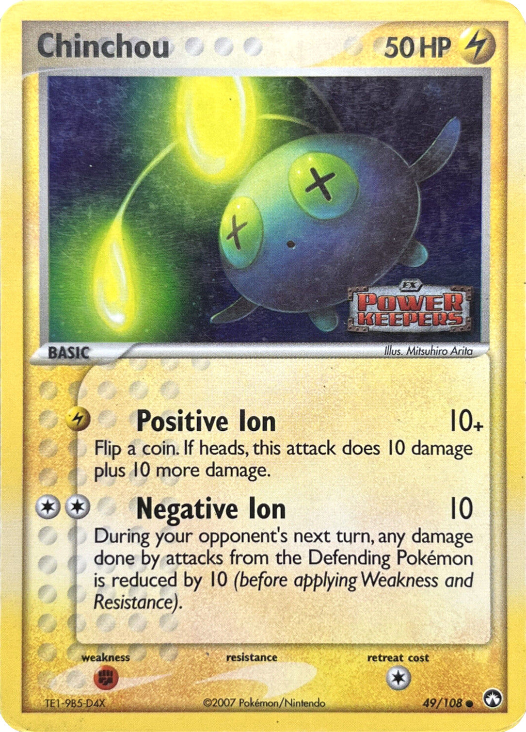 Chinchou (49/108) (Stamped) [EX: Power Keepers] | Good Games Modbury