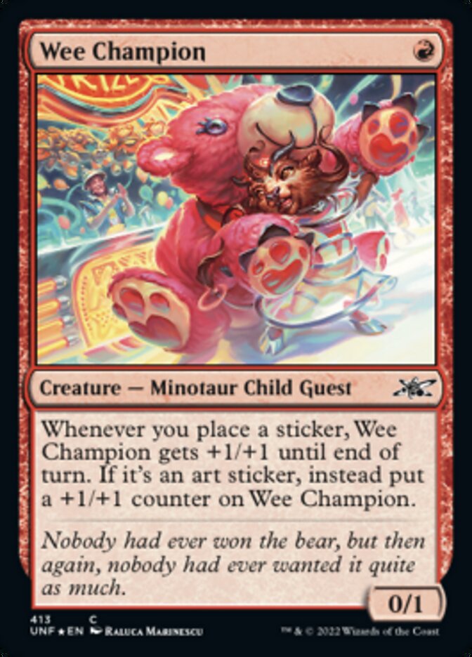 Wee Champion (Galaxy Foil) [Unfinity] | Good Games Modbury