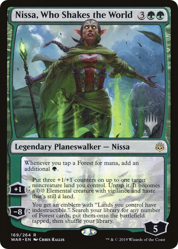 Nissa Who Shakes the World 169p/176 (Promo Pack: Throne of Eldraine)  - Foil | Good Games Modbury